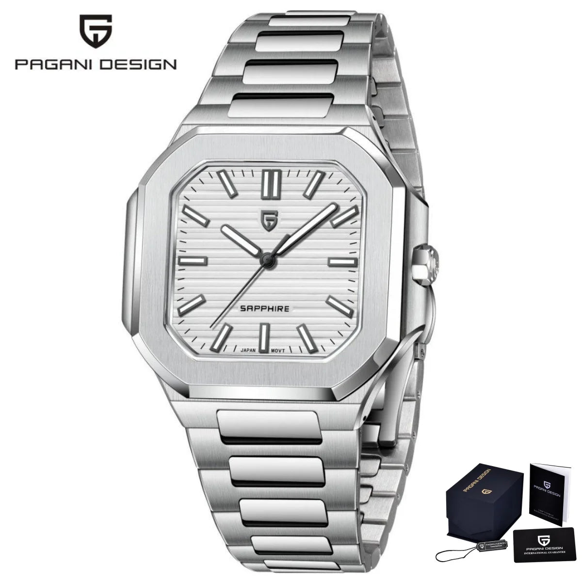 2026 Nuevo Reloj de Cuarzo para Hombre PAGANI DESIGN de Primera Marca, Reloj de Negocios de Lujo con Cristal de Zafiro con Revestimiento AR, Reloj Luminoso con Movimiento Japonés VH31