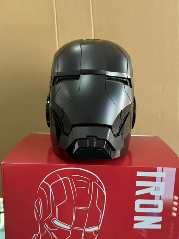 Casco de Iron Man Mk5 de los Vengadores, recientemente actualizado, escala 1/1, con función de transformación y control por voz en inglés, y apertura y cierre automáticos.