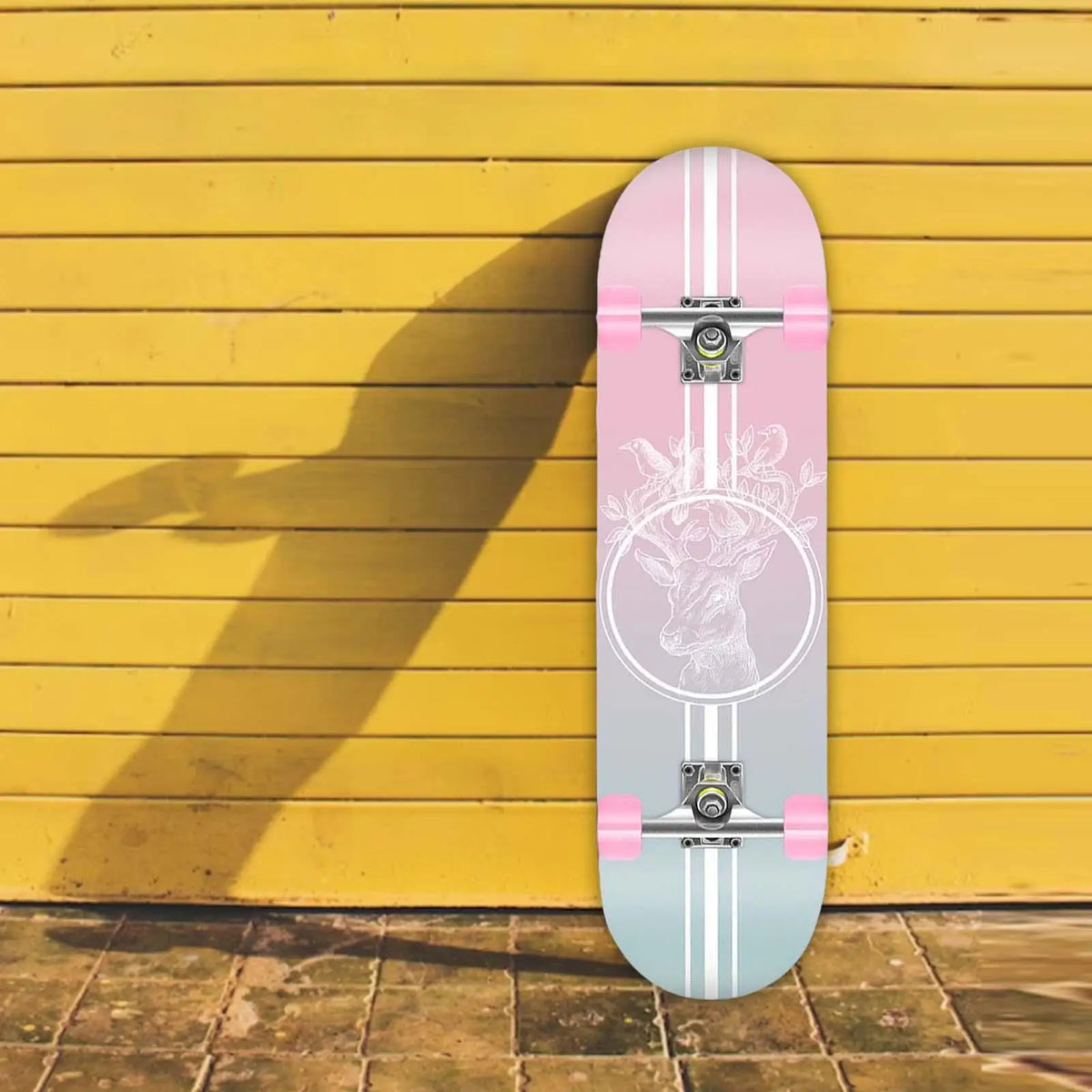 Patineta Unisex Completa con Doble Kick, Tabla de Madera Silenciosa, Diseño Cóncavo para Principiantes, Adolescentes y Jóvenes