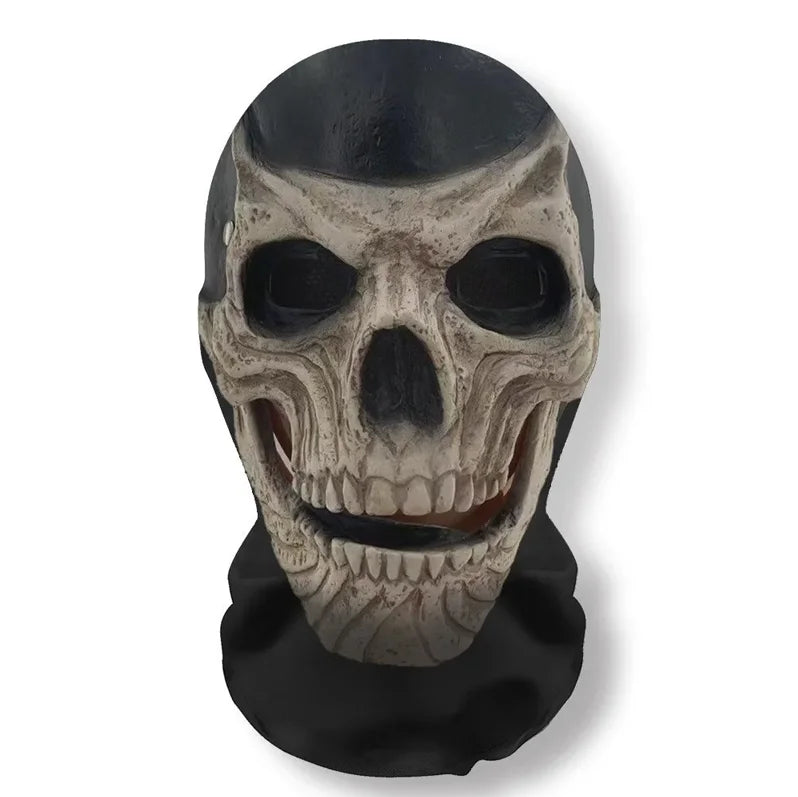 Máscara de cara de fantasma de Halloween impresa en 3D, máscara de malla elástica de cara completa, tocado de juego de rol de calavera, pasamontañas de terror para cosplay de Halloween