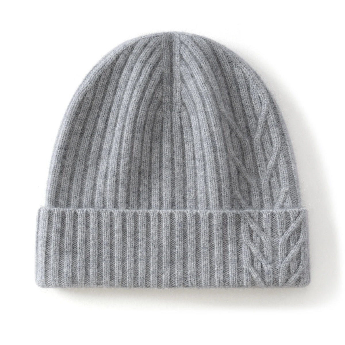 Gorros de Cachemira de calidad 100% para mujer, gorro de invierno para mantener el calor al aire libre, gorros de punto acanalados informales, gorros con calavera de Color sólido para mujer