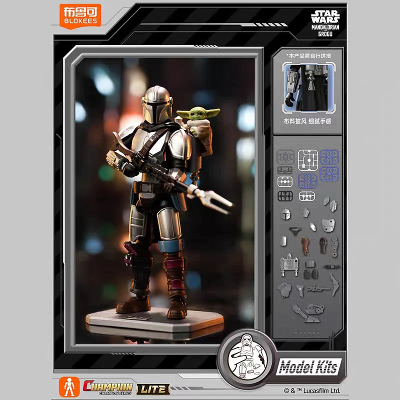 Nuevas Figuras de Acción Blokees Star Wars CHAMPION CLASS: Mandalorian, Grogu Lite, Mecha Din Djarin, Grogu, Bo Katan Kryze, Juguete Coleccionable de Regalo