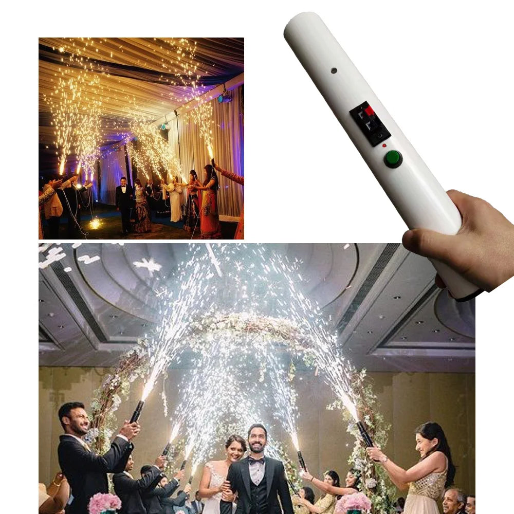 Lanzador de Pirotecnia Fría Manual para Novias, Bodas, Fuegos Artificiales, Escenarios, Cumpleaños, Chispas, Velas, Fuentes de Hielo, Fiestas, Eventos, DJ