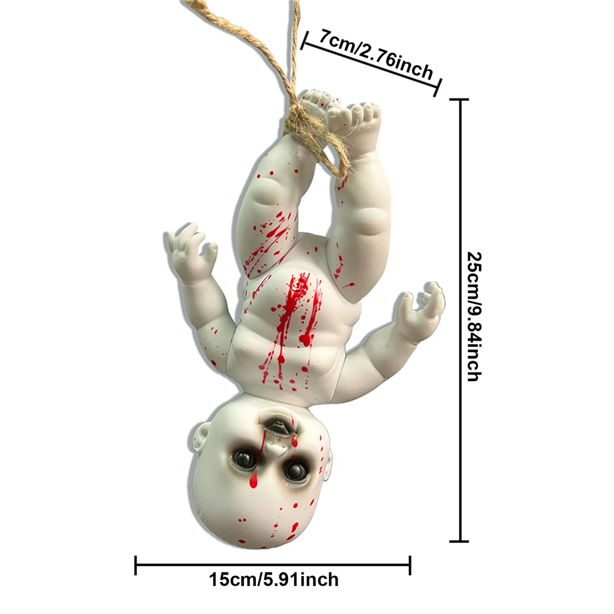 Muñeco aterrador de Halloween, decoraciones navideñas, accesorios de terror para Bar, fiesta, decoración del hogar, fantasma de bruja espeluznante
