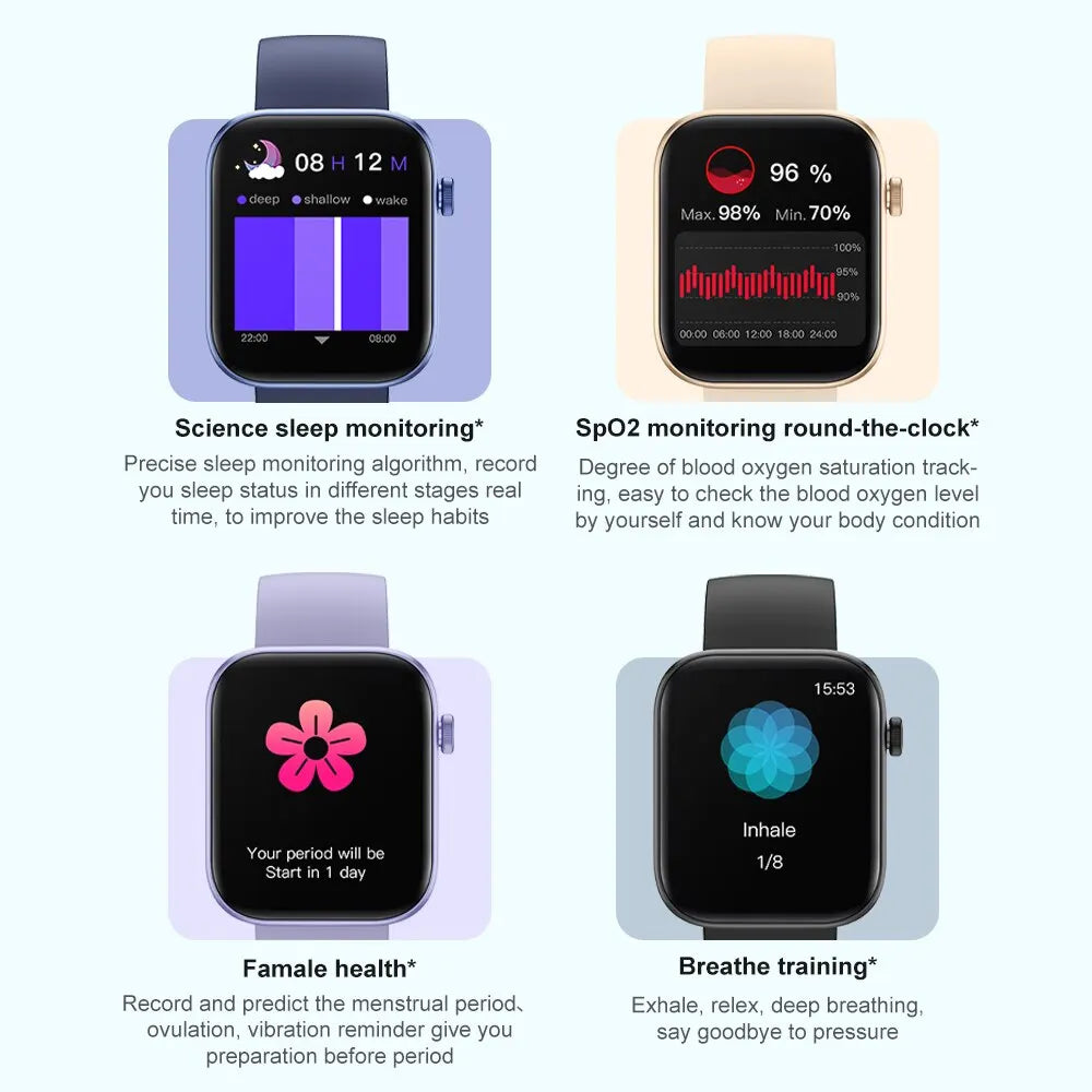 COLMI P71 Smartwatch con llamadas de voz, monitoreo de salud para hombres, resistencia al agua IP68, notificaciones inteligentes, asistente de voz, Smartwatch para mujeres