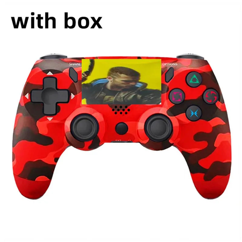 Wireless  Controller Gamepad 6-Axis Dual Vibration With LED Light Bar Joystick Joypad For PS Console /PC/iPad/Andriod/iPhone