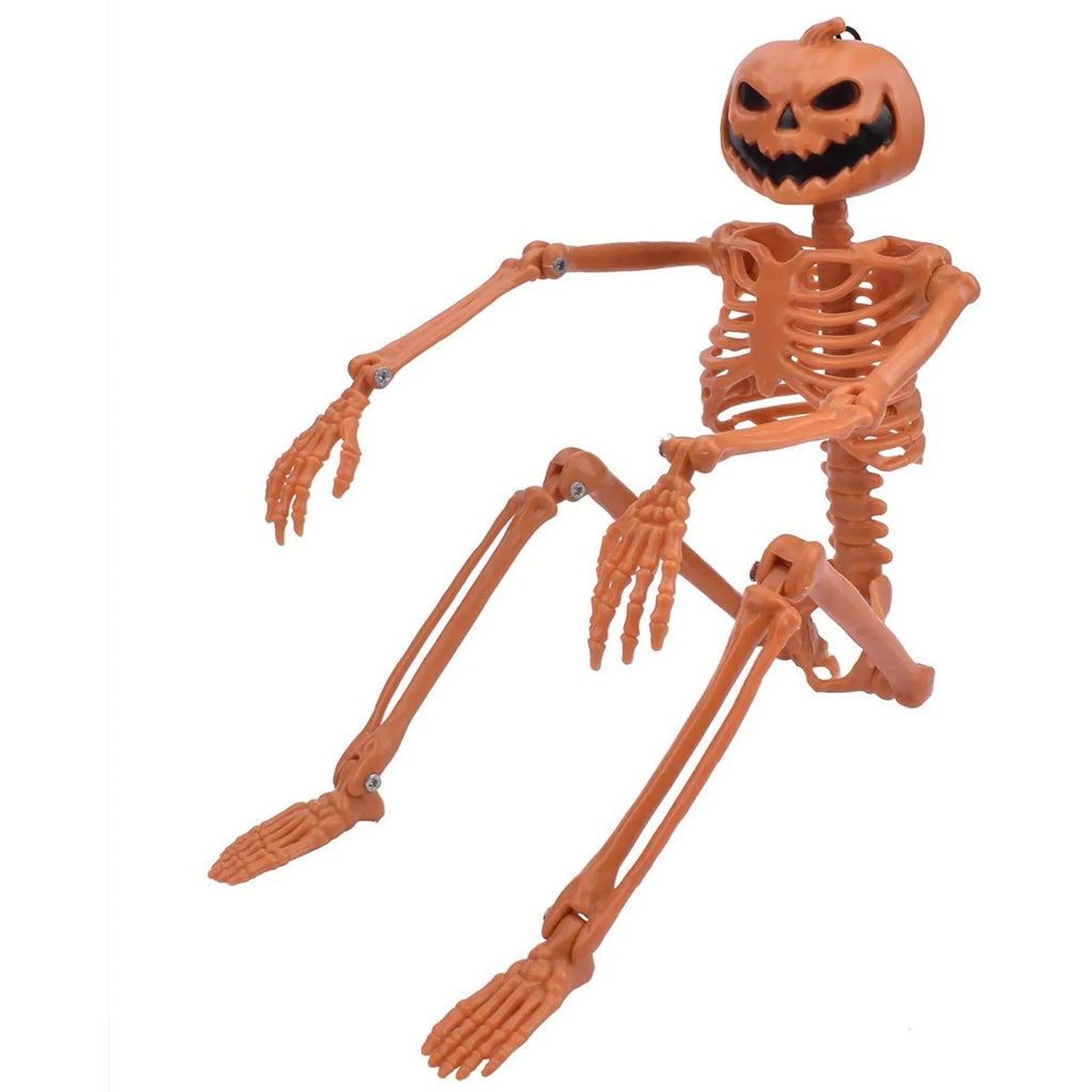 Esqueleto de tamaño para persona de Halloween, accesorios colgantes, huesos de calavera humana falsos móviles, decoración de fiesta de Casa Encantada