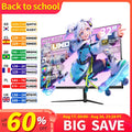 Monitor de pantalla plana UHD 4K de 32 pulgadas HGFRTEE, panel VA de 3840x2160, AMD FreeSync, pantalla de juegos sin marco con luz azul baja y VESA