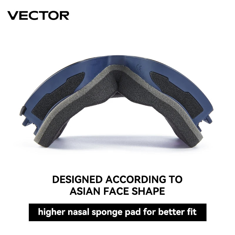 Gafas de Esquí VECTOR de Doble Capa Antivaho con Absorción Magnética, Cilíndricas, UV400, para Hombre y Mujer, Gafas de Snowboard POC