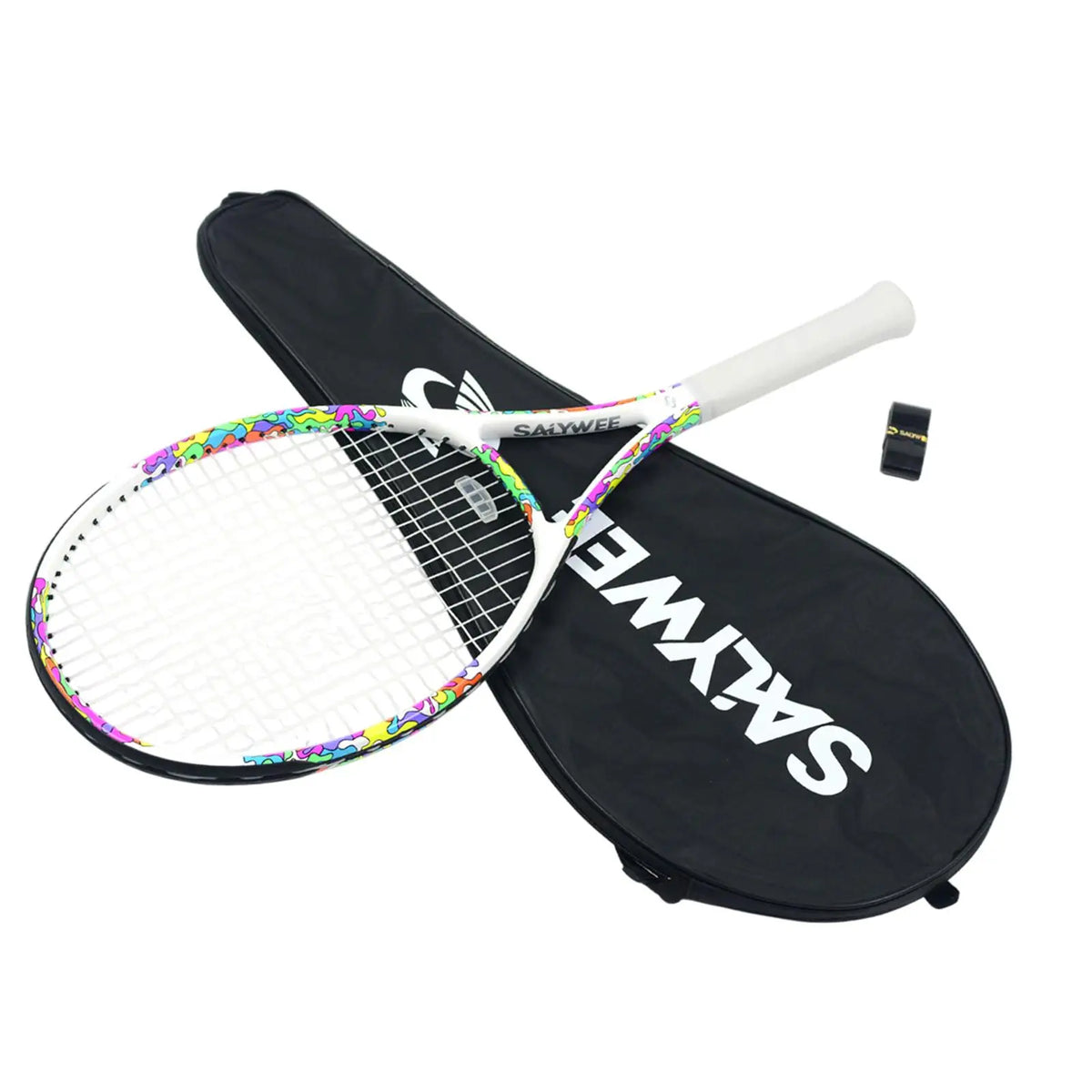 Raqueta de tenis con estuche de transporte para actividades deportivas al aire libre