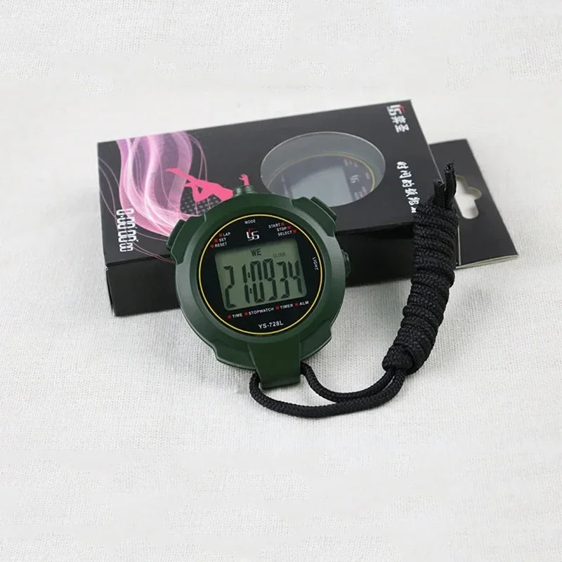 Cronómetro Deportivo Digital Electrónico con Precisión de 0.01s, Cronómetro Digital LCD Profesional de Mano para Deportes al Aire Libre