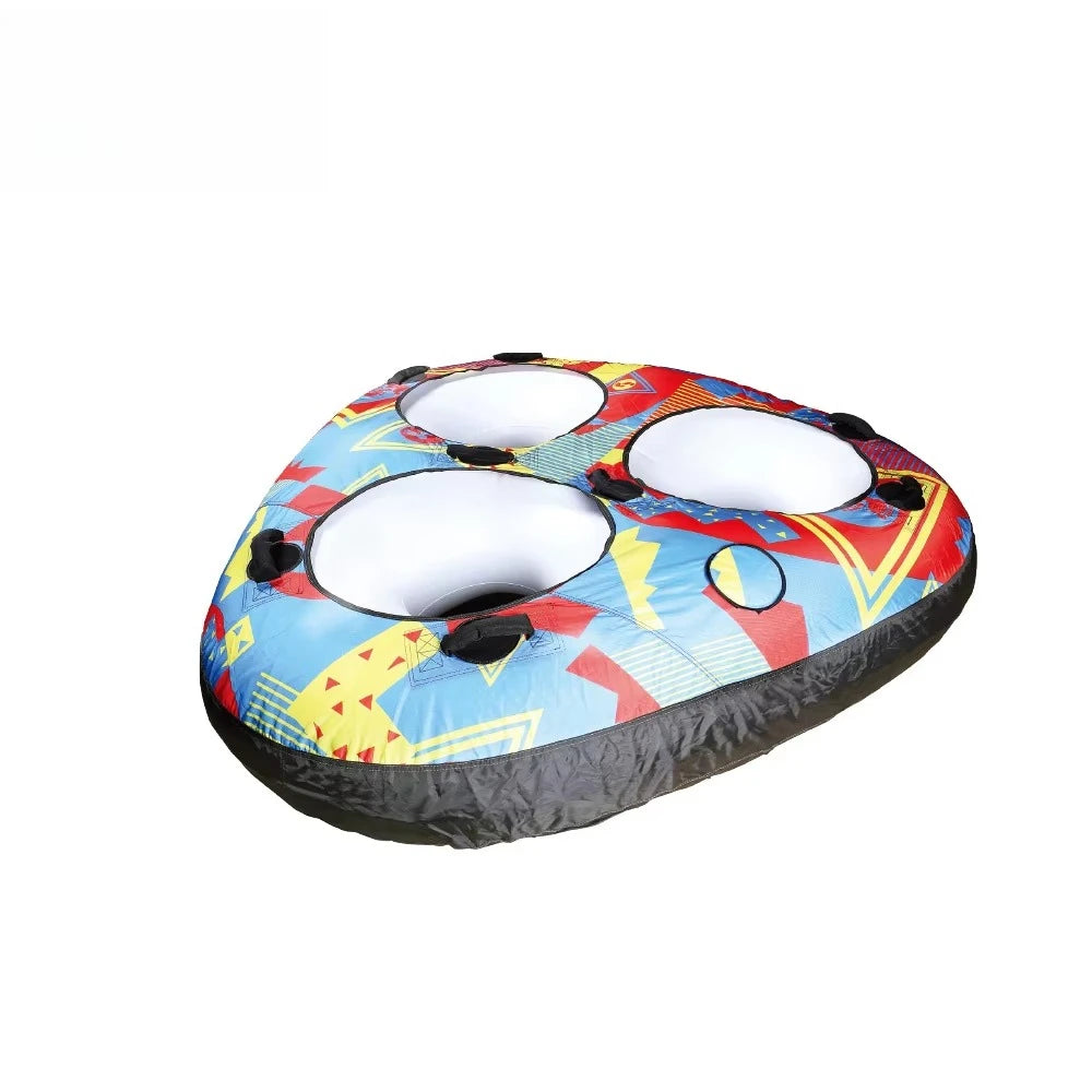 Tubo Inflable Remolcable, Juegos Acuáticos, Trineos de Nieve, Flotador para 4 Personas, Diversión en Lagos y Ríos