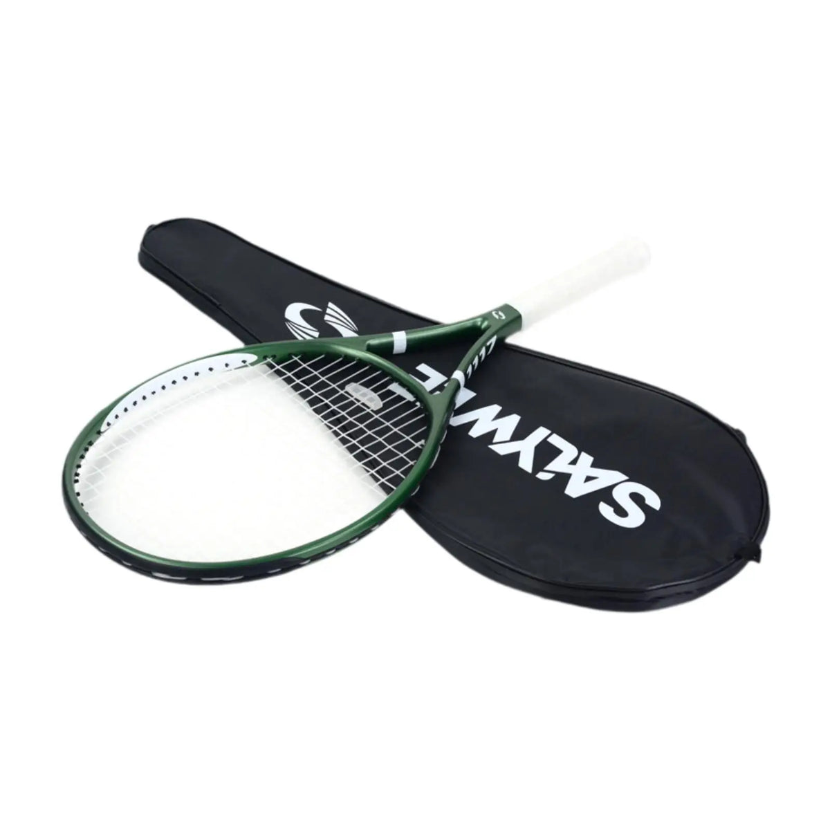 Raqueta de tenis ligera de fibra de carbono con mango antideslizante, herramienta de entrenamiento con bolsa para adultos y principiantes