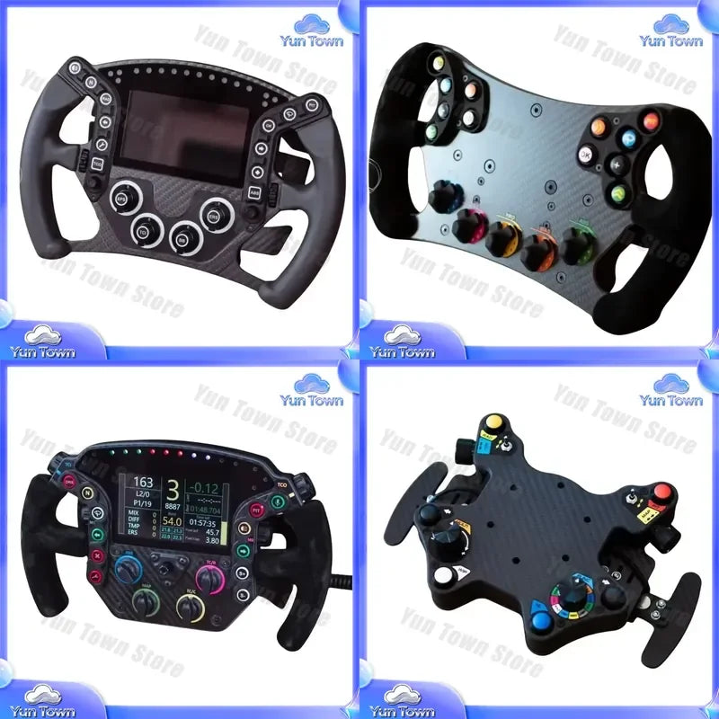 Volante de fibra de carbono 3K forjado a medida para altas temperaturas para simulador de conducción de juegos de carreras para PC, PS5 y Xbox