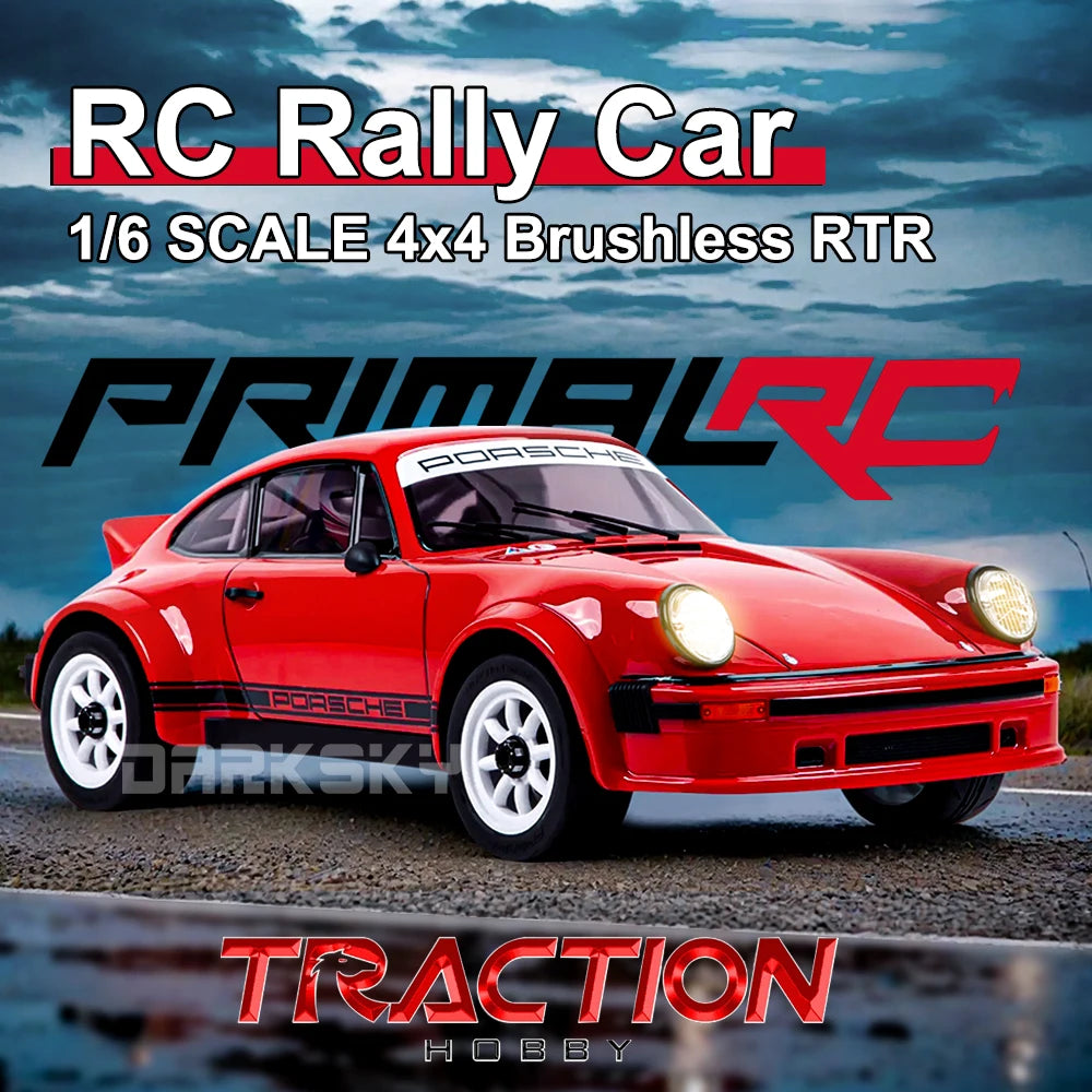 Coche de Rally RC TRACTION HOBBY KM 934 Escala 1/6, Modelo de Coche Eléctrico con Control Remoto, 4WD RTR, Juguetes para Adultos y Niños