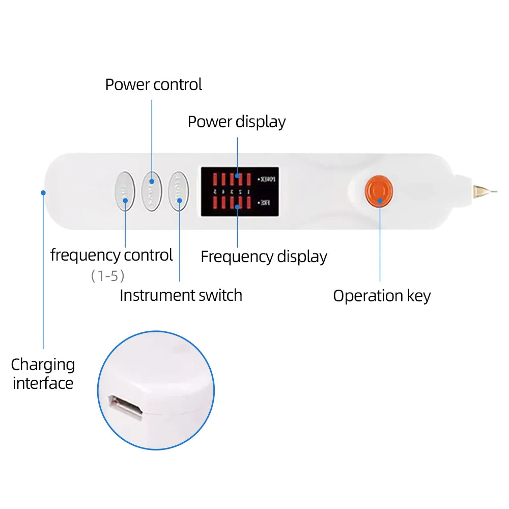 Lápiz de plasma eléctrico portátil para la eliminación de lunares, máquinas para eliminar pecas, herramienta de belleza para el cuidado facial, eliminación de verrugas, tatuajes y puntos negros.