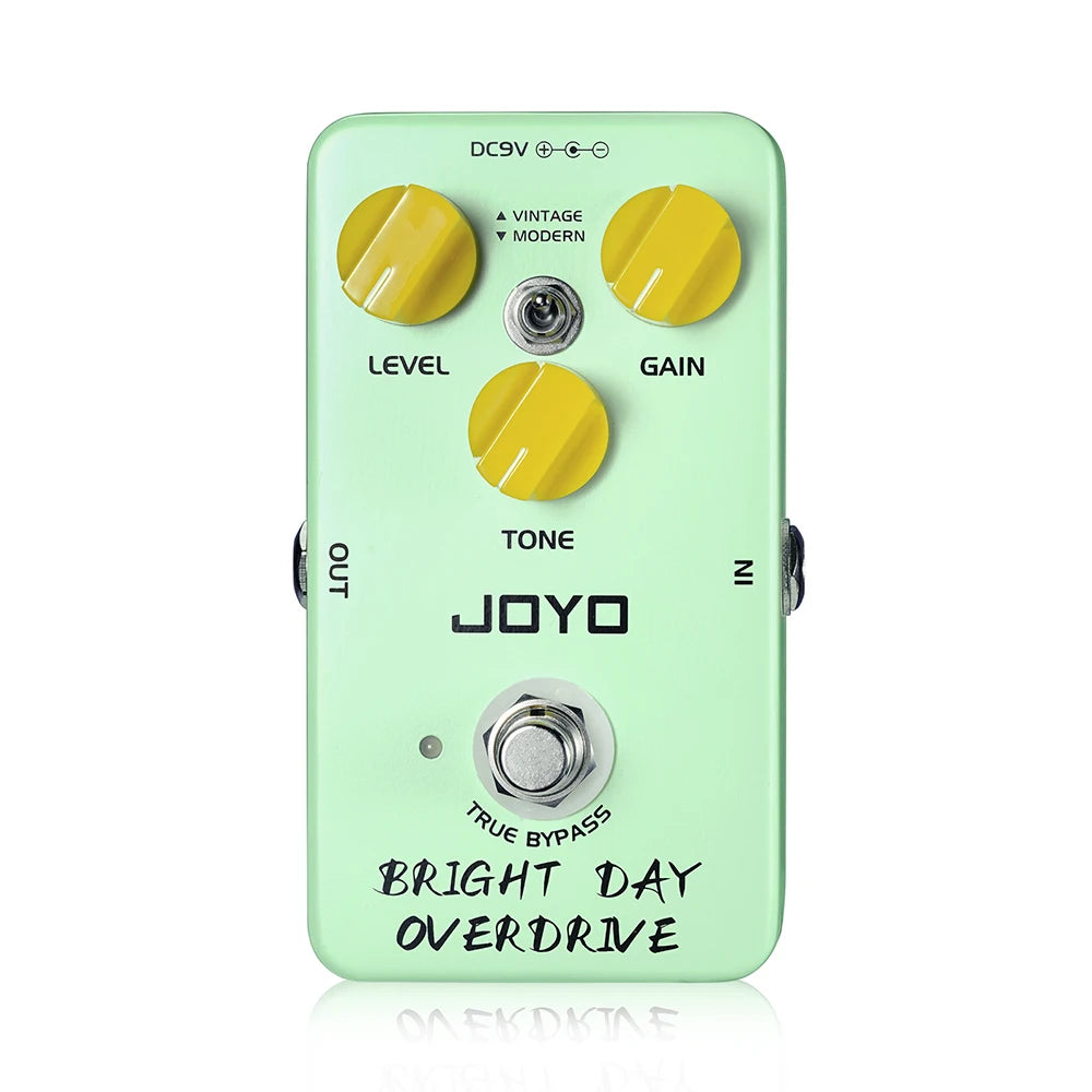 JOYO JF-25 BRIGHT DAY OVERDRIVE Vintage Blues Overdrive Pedal de efecto de guitarra tono moderno y Vintage Pedal Overdrive True Bypass