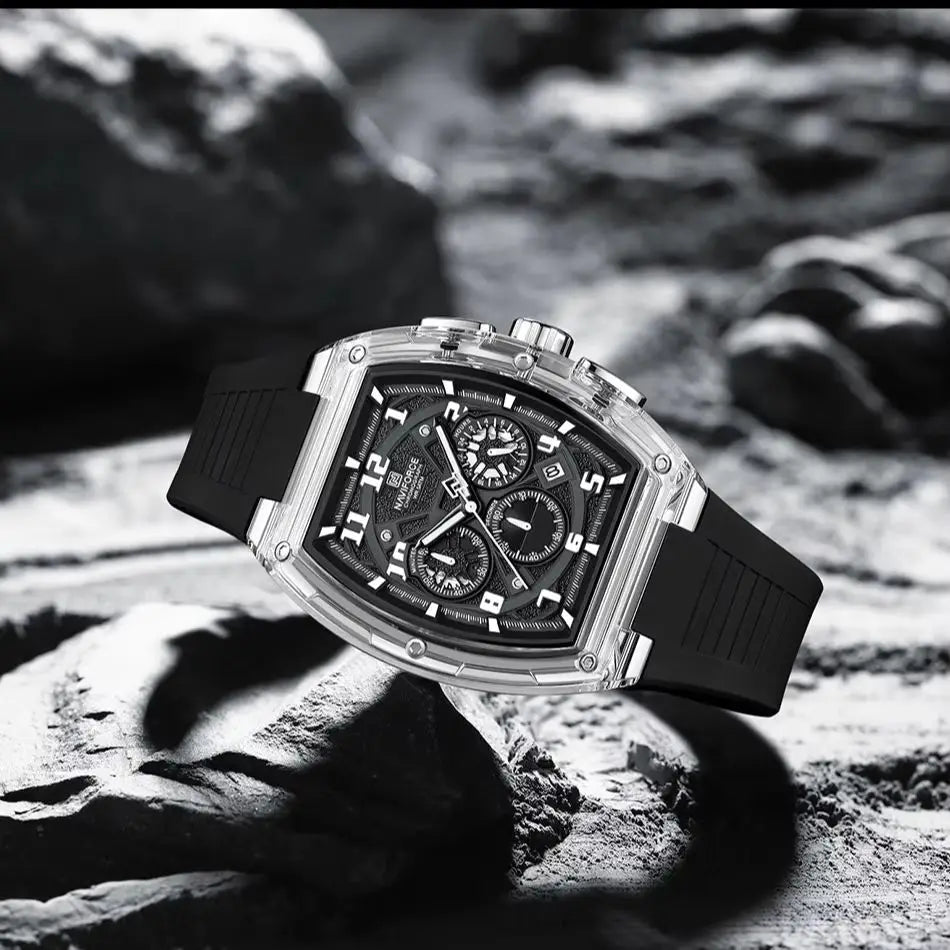 Original NAVIFORCE Men's Trend Sports Multifunctional Chronograph Watch High Quality 50m Waterproof And Shockproof Man Watches