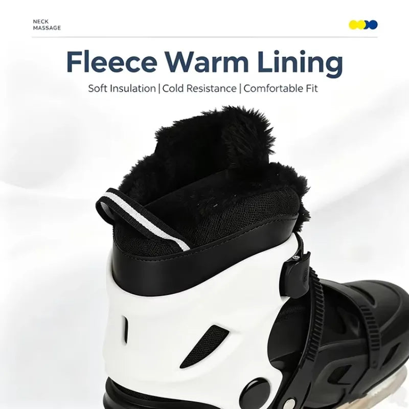 Patines de hielo ajustables con velocidad regulable, para adultos y principiantes, con cuchilla de acero al carbono y estructura de aluminio, botas de patinaje sobre hielo para uso en exteriores, talla 36-45.