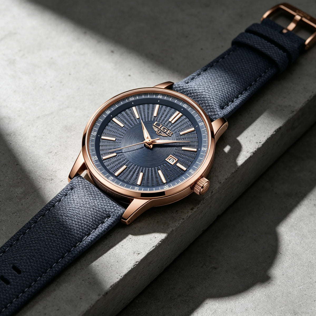 LIGE Reloj de cuarzo para hombre, nuevo diseño casual de moda, de negocios y lujo, resistente al agua 30M, con fecha luminosa, reloj para hombre, regalo, reloj + caja
