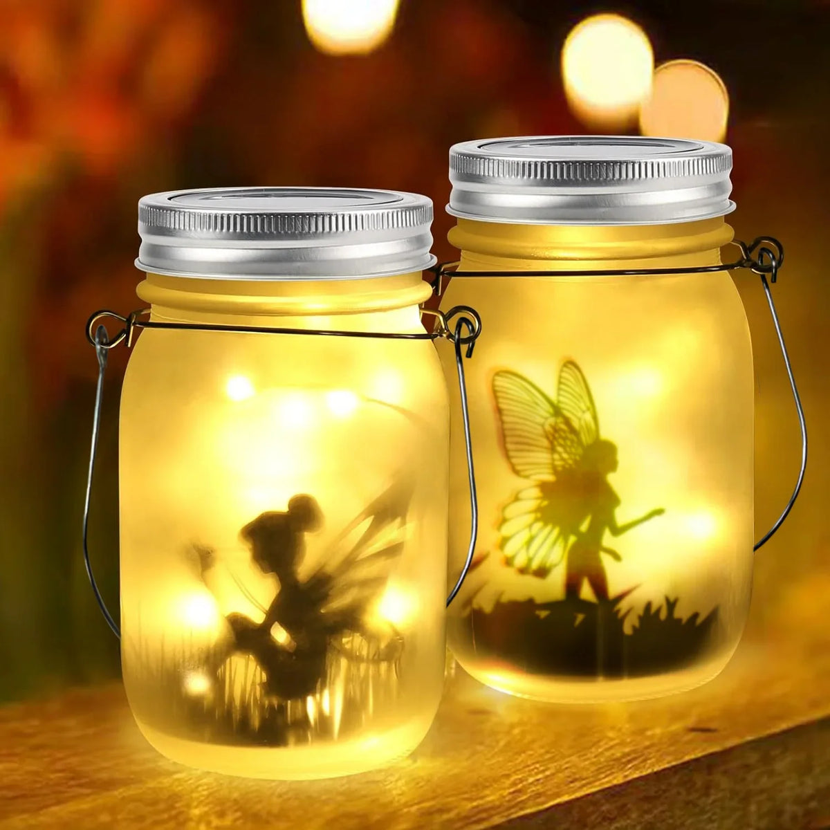 Luz solar para tarro de cristal, farol solar con luces de hadas, impermeable IP65, lámpara solar colgante y de pie, adorno de jardín para patio y césped