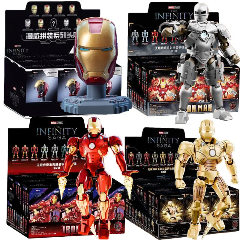 Figuras de Acción de Iron Man MK9 MK17 MK18 MK19 MK20 MK21 MK22 MK23 MK24 de Tony Stark de Avengers, Juguetes Ensamblados, Caja Sorpresa, Regalos
