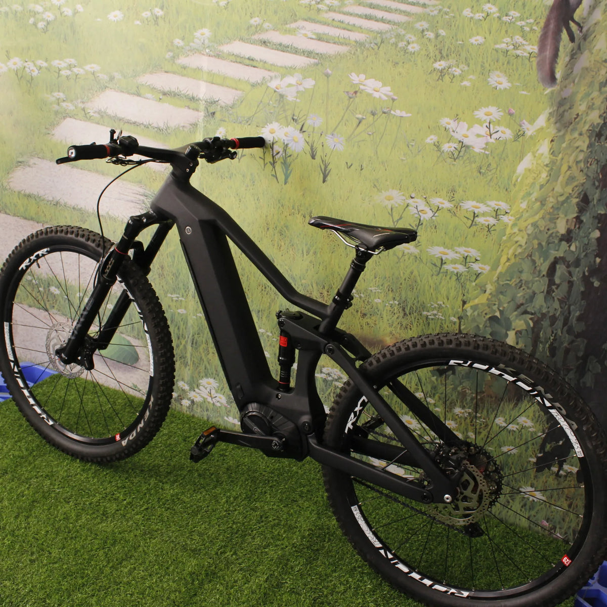 Cuadro de bicicleta de montaña eléctrica de doble suspensión, fibra de carbono completa, con frenos de disco, para MTB 29er, modelo CEF49