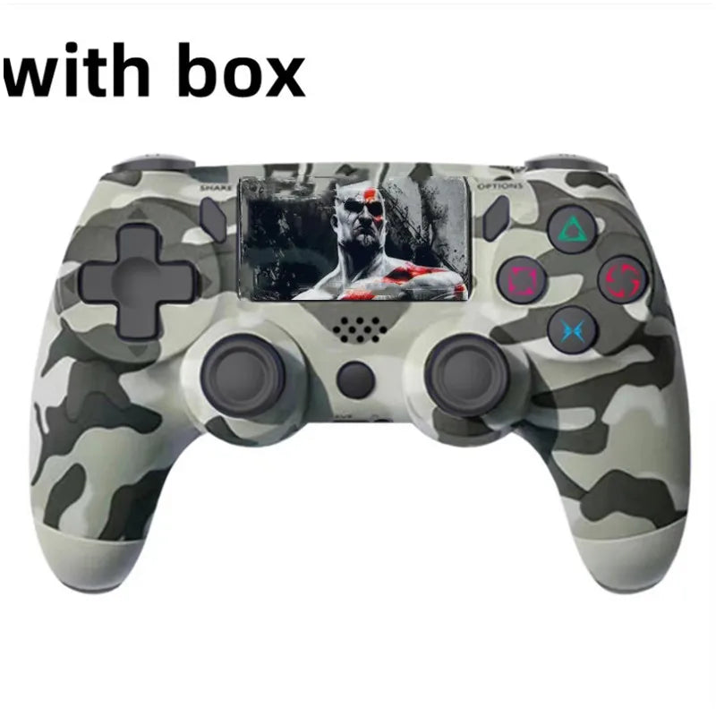Wireless  Controller Gamepad 6-Axis Dual Vibration With LED Light Bar Joystick Joypad For PS Console /PC/iPad/Andriod/iPhone