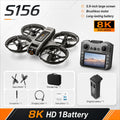 Kit de dron RC con 4 hélices, controlador con pantalla y batería de repuesto.