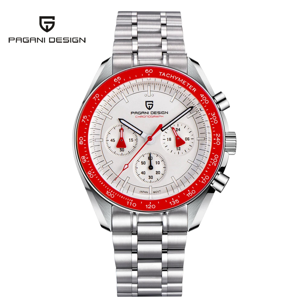 PAGANI DESIGN PD1701 Gold Luxury Men's Watches Quartz Wristwatches Chronograph VK63 Watch For Men AR Sapphire Mirror Clock Gifts