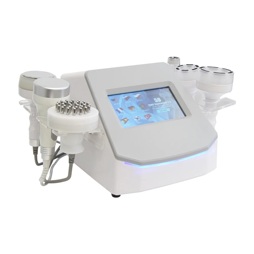 AOKO 120K vacío 5D cavitación ultrasónica quema grasa eliminación de celulitis cuerpo adelgazamiento forma masaje explosión máquina multifunción