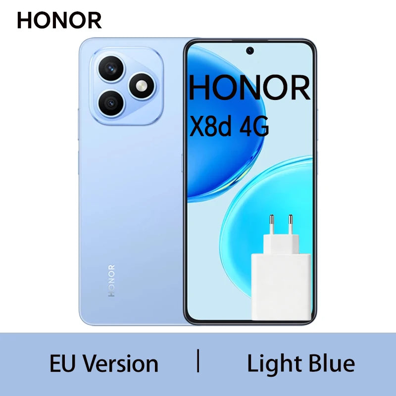 Smartphone Honor X8D Snapdragon 6s 4G Gen 2, batería de 7000 mAh, carga superrápida de 45 W, cámara principal de alta definición de 108 MP, AMOLED de 6,77", IP65, versión europea