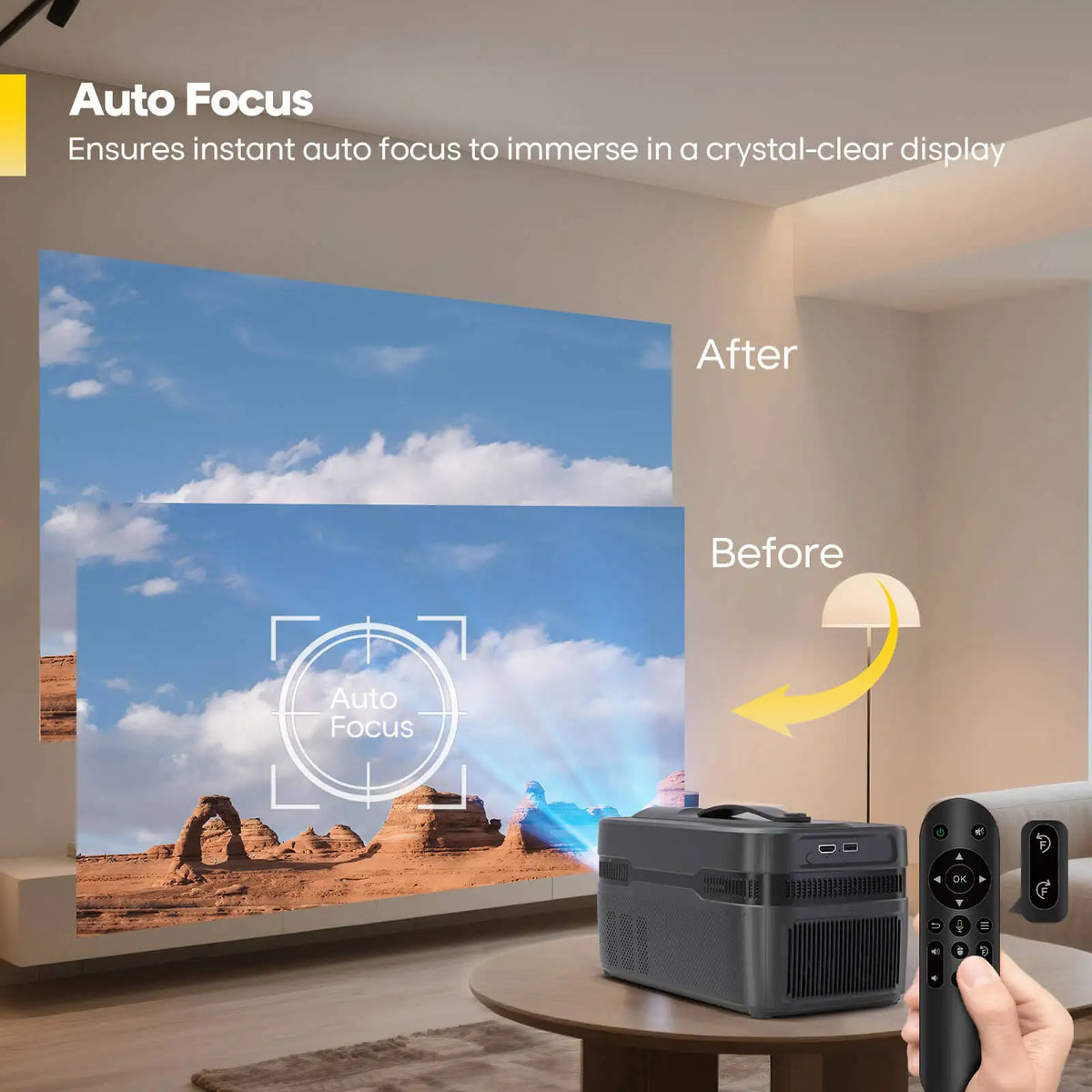 Proyector Magcubic HY450C 900ANSI 8K 4K Nativo 1080P Ultra Corta Distancia Allwinner H726 Auto Offset BT5.4 WIFI6 Asistente de Voz