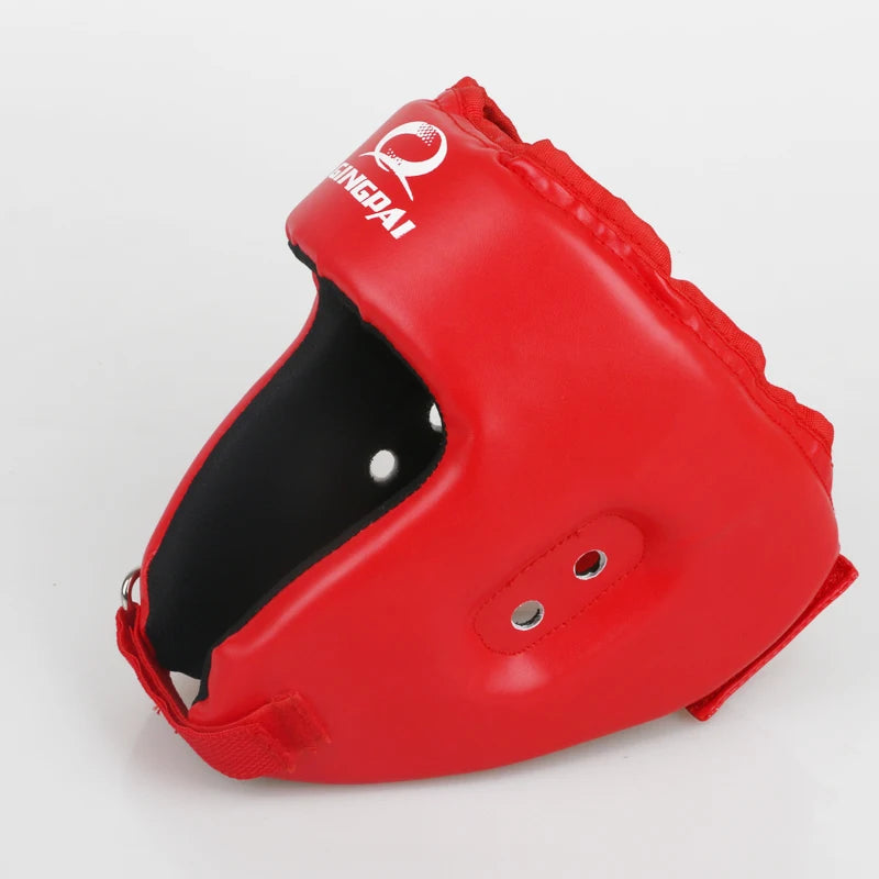 Casco de MMA Negro, Azul y Rojo para Adultos, Hombres y Mujeres, para Entrenamiento de Muay Thai, Kick Boxing, Protección de Cabeza, Protector de Sanda
