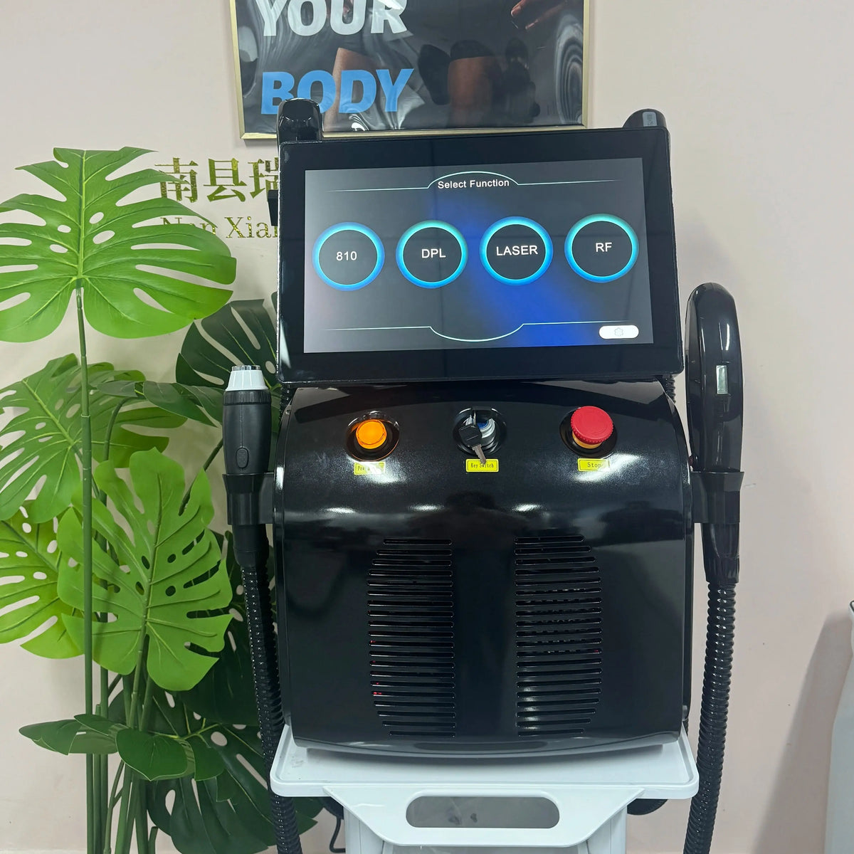 Máquina de salón con láser de diodo Soprano Titanium FAC 4 en 1 de 6000W, 755/808/810/830/940/1064nm, para depilación permanente e IPL, y eliminación de tatuajes.