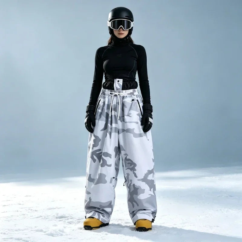 Pantalones de Nieve Impermeables GSOU SNOW, Pantalones de Snowboard Transpirables con Cintura Holgada para Exteriores, Pantalones Profesionales para Hombre y Mujer, Stride 2026, Novedad