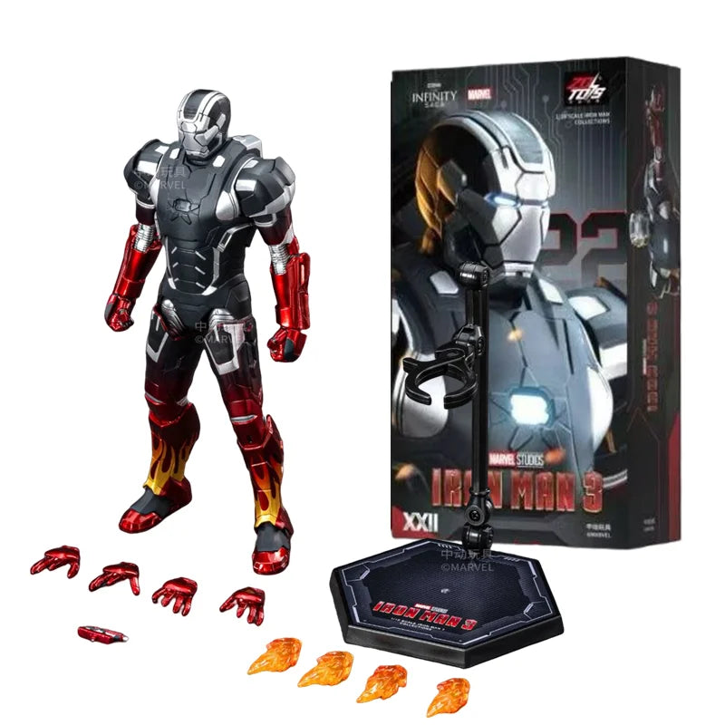 ZD Toys Iron Man MK15 MK16 máquina de guerra MK2 figura de acción Iron Man Mk47 MK35 pargo rojo 1/10 escala Iron Man colecciones regalo
