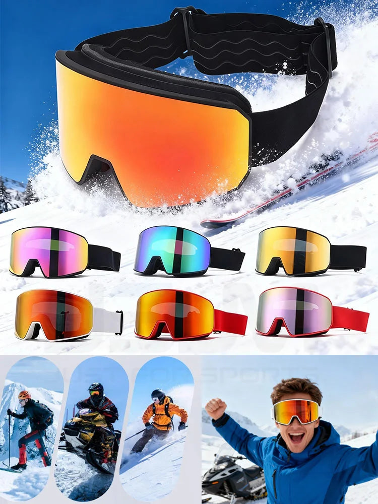 JSJM NUEVAS Gafas de Esquí Antivaho de Doble Capa para Adultos, Gafas para Moto de Nieve, Deportes al Aire Libre, Nieve, Snowboard, Máscara de Esquí, UV400, REGALOS