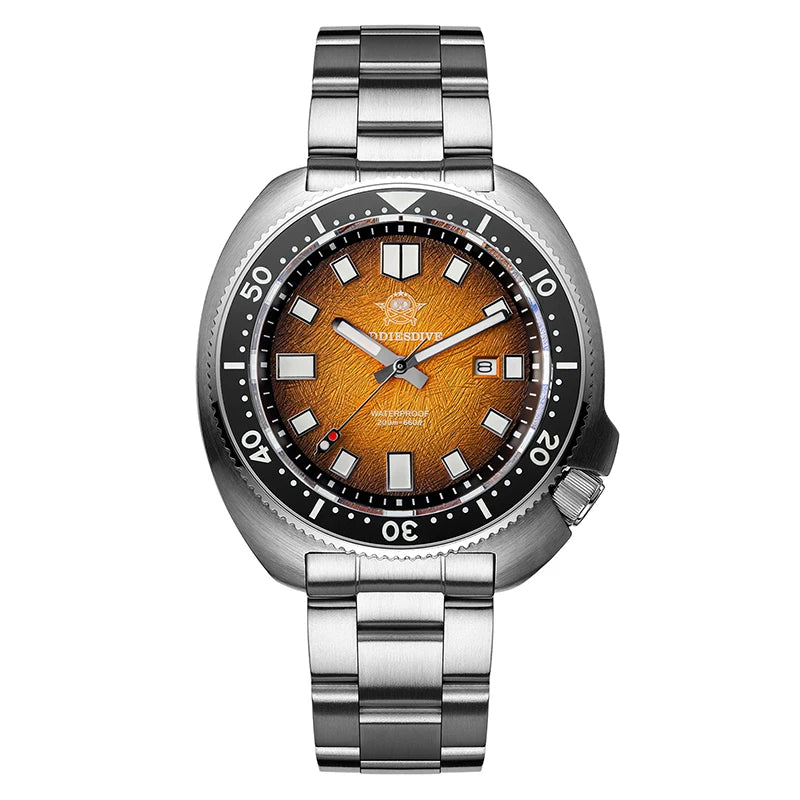 Reloj de hombre ADDIESDIVE, nuevo, de lujo, con cristal de zafiro, bisel de cerámica, revestimiento antirreflejo, resistente al agua 200 m, luminoso, reloj de pulsera de cuarzo para buceo AD2511