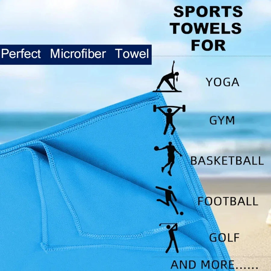 Toalla deportiva Toallas de natación de secado rápido para nadar, piscina, deportes acuáticos, toalla de playa/viajes en XS,S,M,L,XL,XXL, equipo de acampada