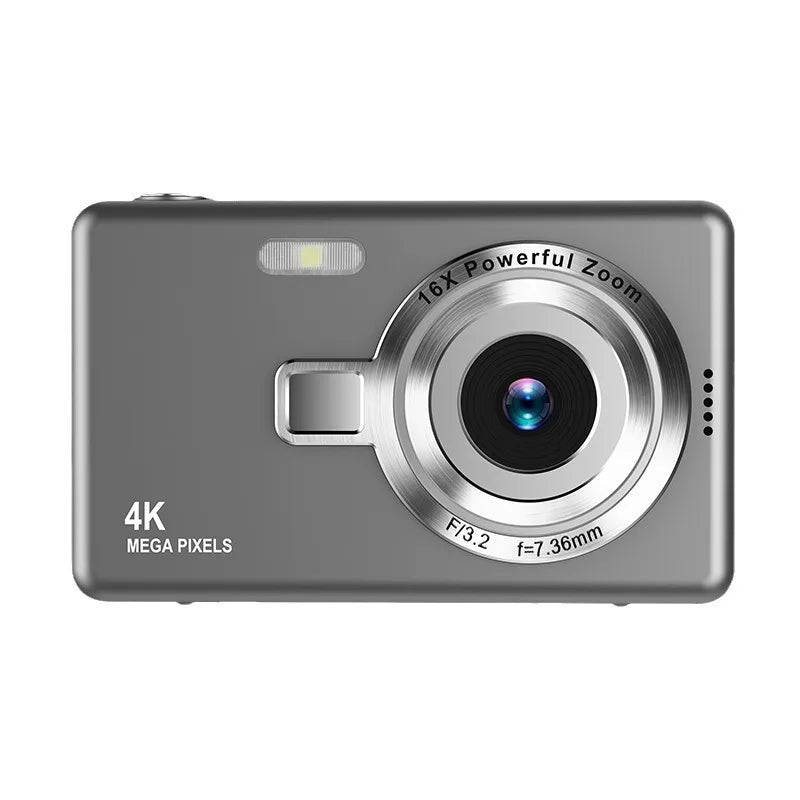 Cámara Digital CCD 1080P para niños, cámara Vlogging con enfoque automático de 96MP, videocámara con Zoom 16X, pantalla IPS de 2,4 pulgadas para fotografía de adultos