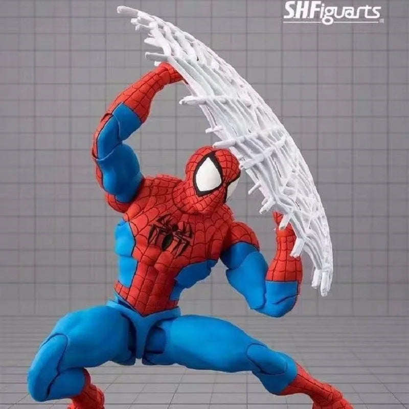 Figura de acción articulada Shfiguarts Marvel Spider-Man versión lucha, coleccionable para adultos, para exhibir en casa o en el escritorio.