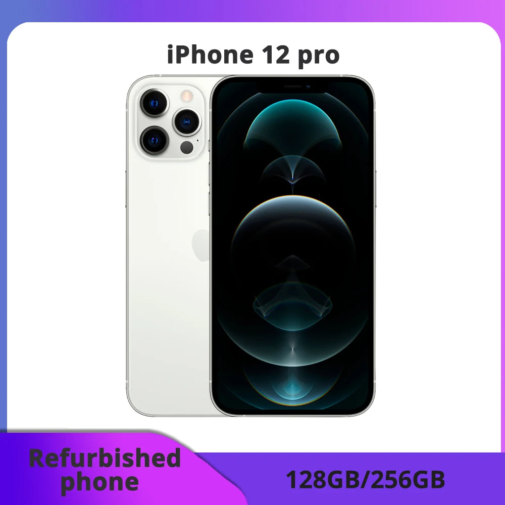 iPhone 12 Pro 5G Apple reacondicionado, Face ID, 128/256 GB, NFC, pantalla OLED 6,1", 12 MP - Excelente estado