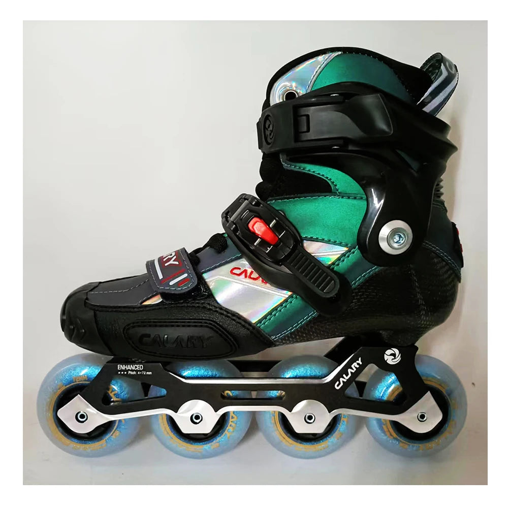 Patines en línea tamaño EUR 28-37 Patines de ruedas ajustables Patines para niños Patín de fibra de carbono Zapatos de patinaje para niños Patines deslizantes Slalom