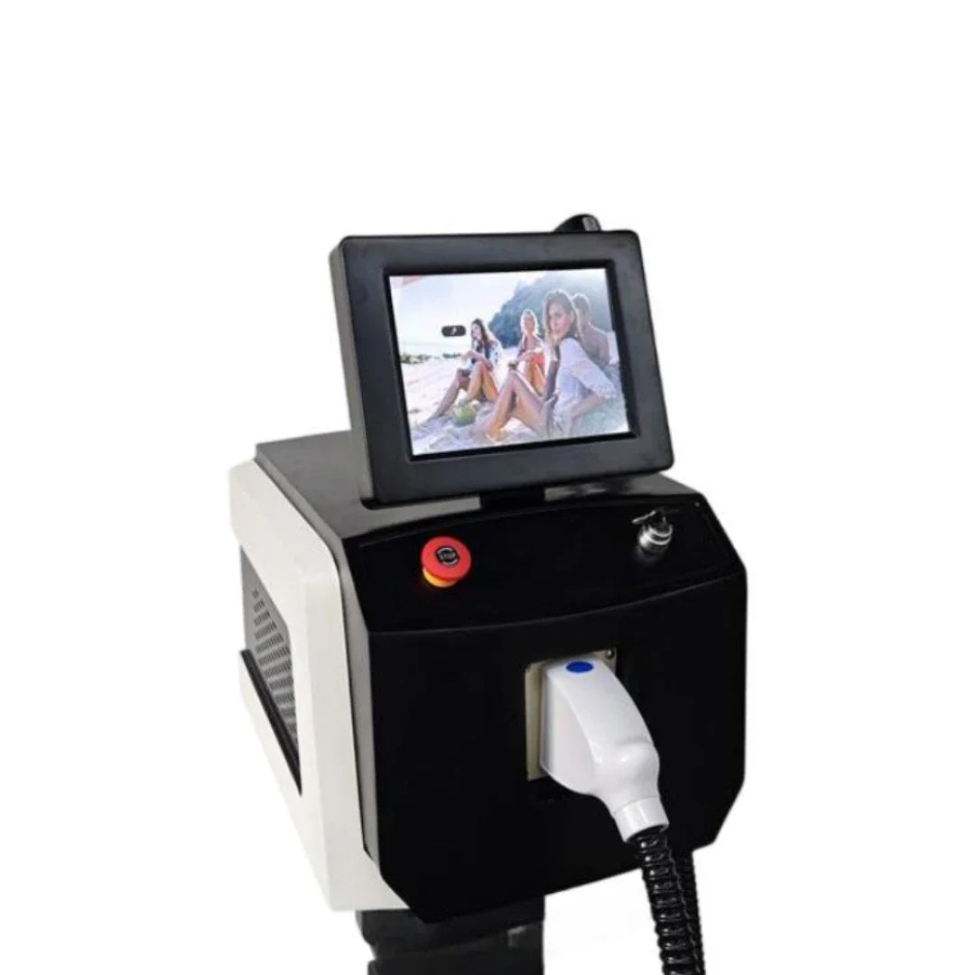 Máquina de depilación láser con diodo de 4 longitudes de onda, con sistema de enfriamiento por hielo, indolora y adecuada para todo tipo de piel, para el rostro, el cuerpo y la zona del bikini.
