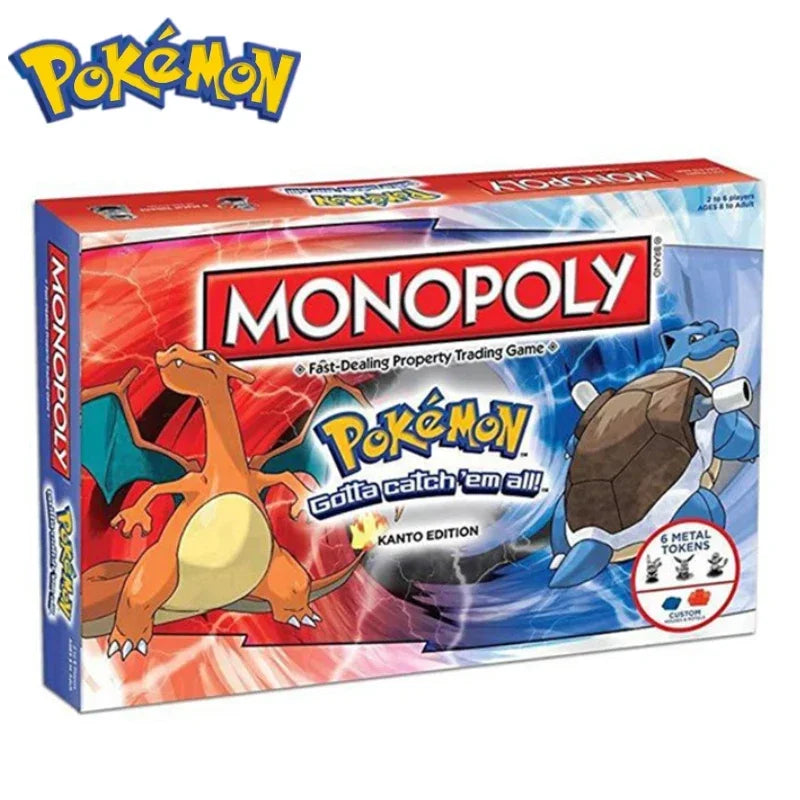 Nuevo juego de mesa Monopoly de Pokémon en inglés para adultos y niños, de 2 a 6 personas, para fiestas, cumpleaños y reuniones familiares, regalo para niños