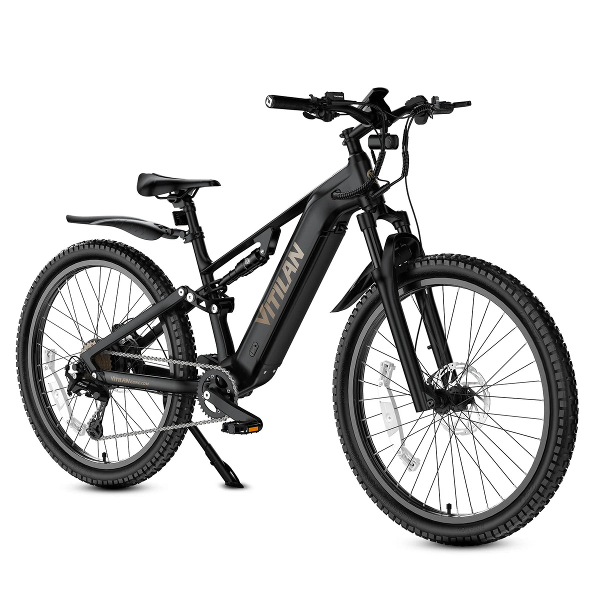 Bicicleta eléctrica Vitilan M5, 1000 W, 48 V/15 Ah, sensor de par de 90-100 Nm, neumáticos de 27,5 x 2,8 pulgadas, cuadro de aluminio, 9 velocidades, para viajes al aire libre, adultos