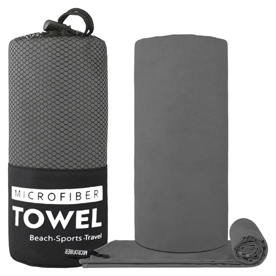 Toallas suaves de microfibra de Color sólido, juegos de toallas para deportes al aire libre, de secado rápido, para Fitness, piscina, viajes ligeros