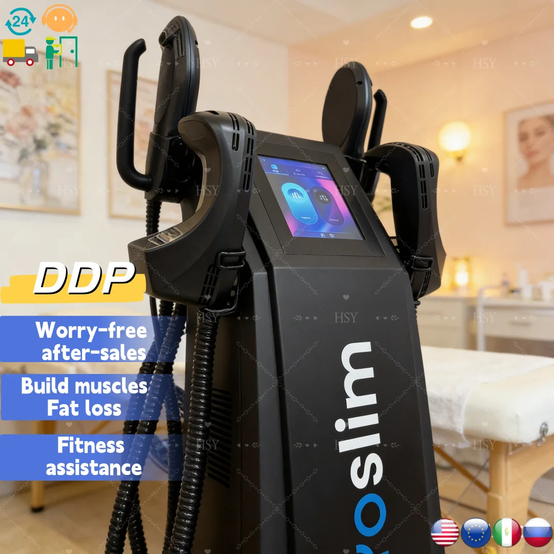 Máquina de Escultura Corporal MYOslim 6500W EMS - Terapia Electromagnética para Adelgazar Grasa y Estimular Músculos para Fitness y Moldeamiento Corporal