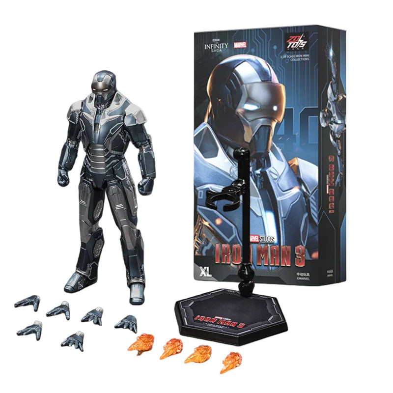 ZD Toys Los vengadores de Marvel Iron Man MK38 Igor MK37 Hammerhead MK12 Kingarts MK40 escopeta colección de figuras de acción regalo